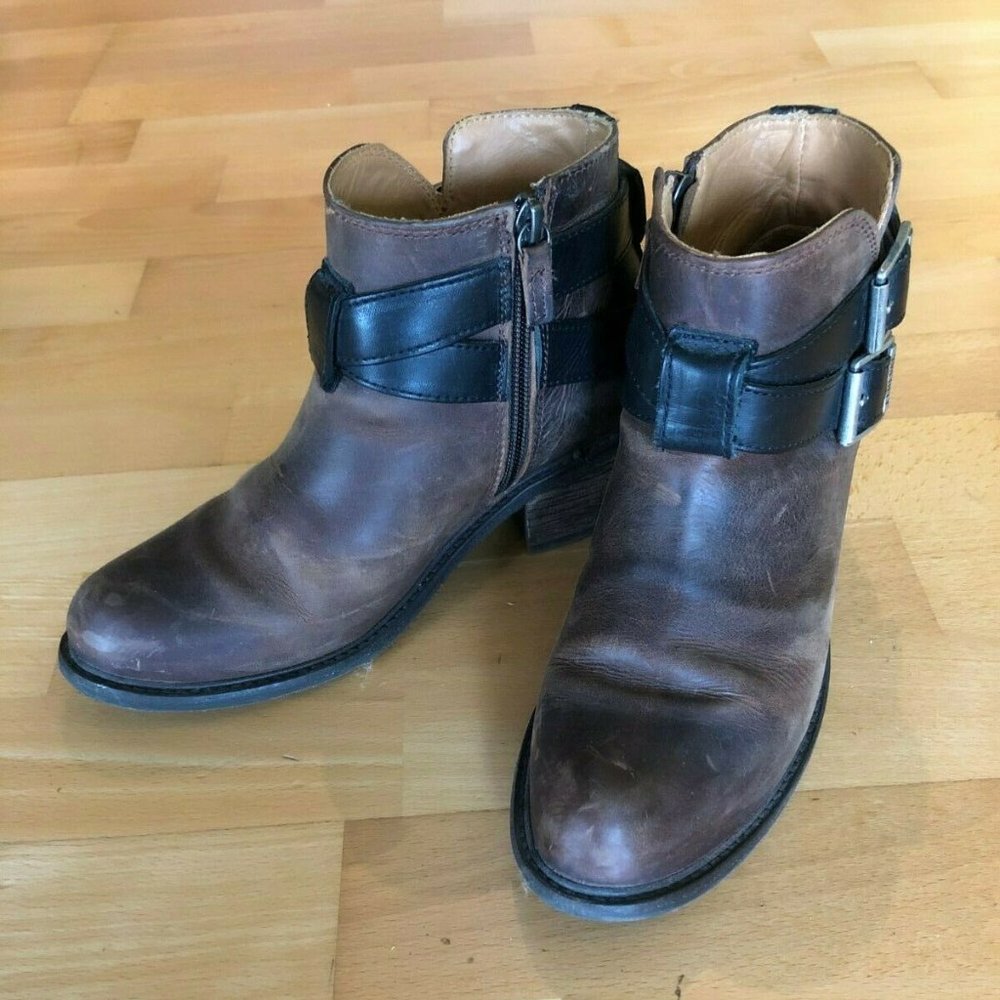 Fluevog Adriana Buckle Ankle Boot, Size 8